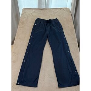 Stussy Track Pants Tear Away Mens Size Medium Navy Blue Snap Button 216055